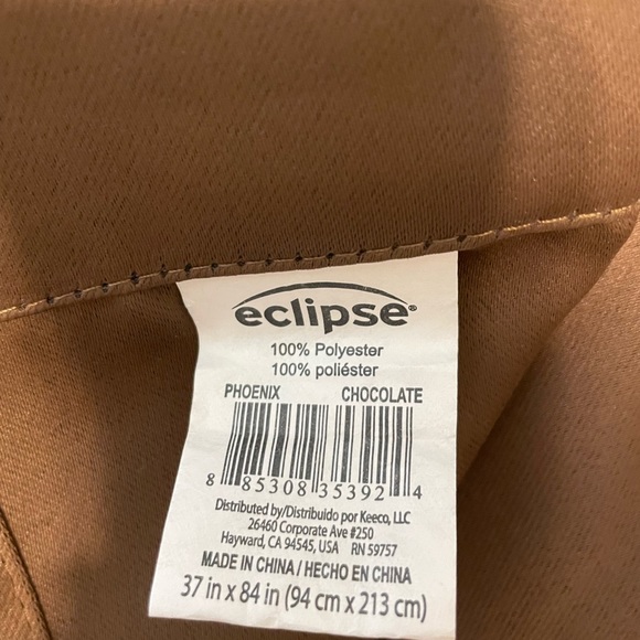 Eclipse chocolate brown curtains. - Picture 3 of 3